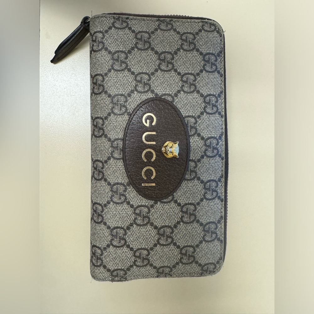 Tiger Gucci GG Supreme Wallet Long